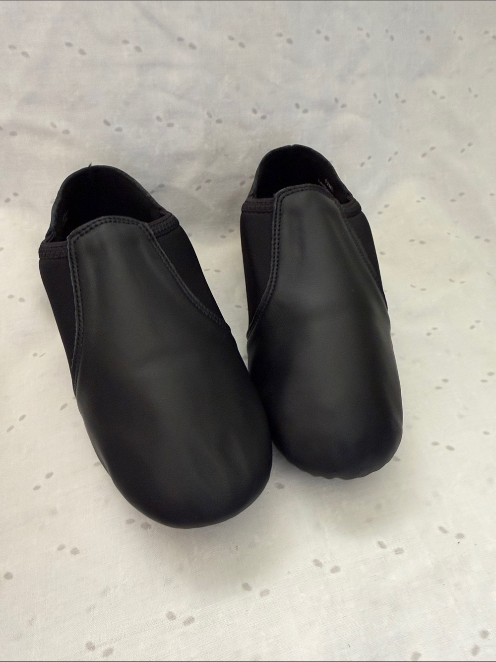 Stelle Black Slip-On Jazz Shoes for Girls or Boys